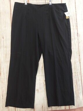 NWT Relativity Flat Front Wide Leg Dress Pants Classic Comfort